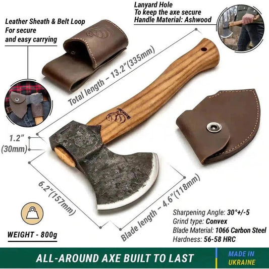 Beavercraft Woodcraft Bushcraft Splitting Hatchet-Camping - Accessories - Axes-Appalachian Outfitters