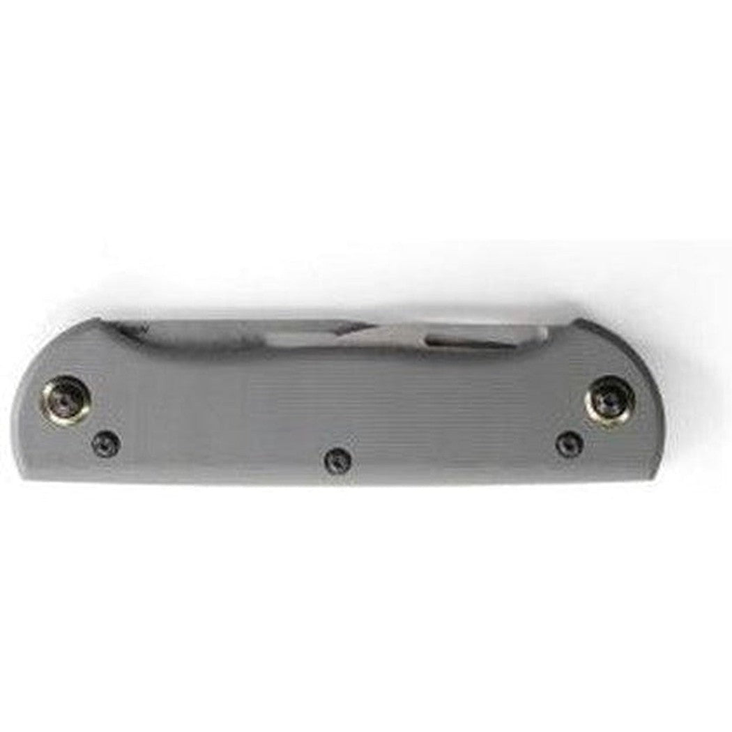 The Benchmade Weekender knife in Charcoal/Graphite is shown from a top-down angle with a white background.