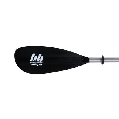 A black Bending Branches Whisper AS paddle shown from a side angle against a white background.