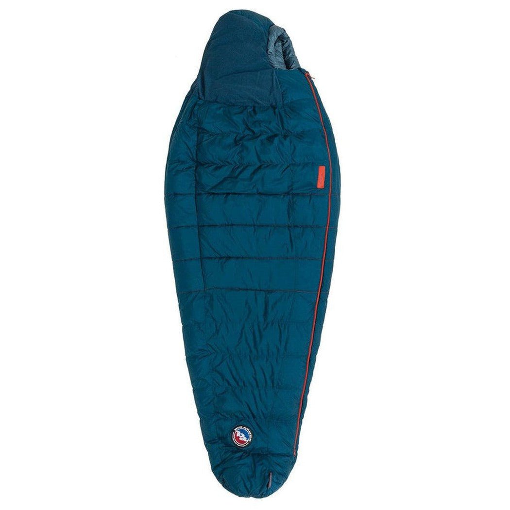 Side view of the Big Agnes Sidewinder SL 35 in Regular Charcoal/Graphite showing the quilted design and logo against a white background.