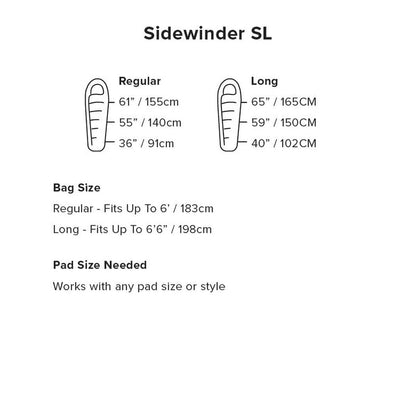 Big Agnes Sidewinder SL 35-Camping - Sleeping Bags - Down-Appalachian Outfitters
