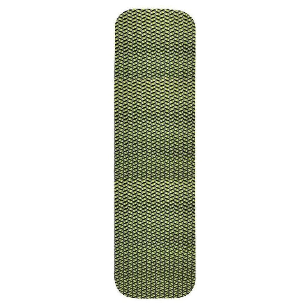 A side view of the Big Agnes TwisterCane Bio Foam sleeping pad in Regular color showing its textured surface against a white background.