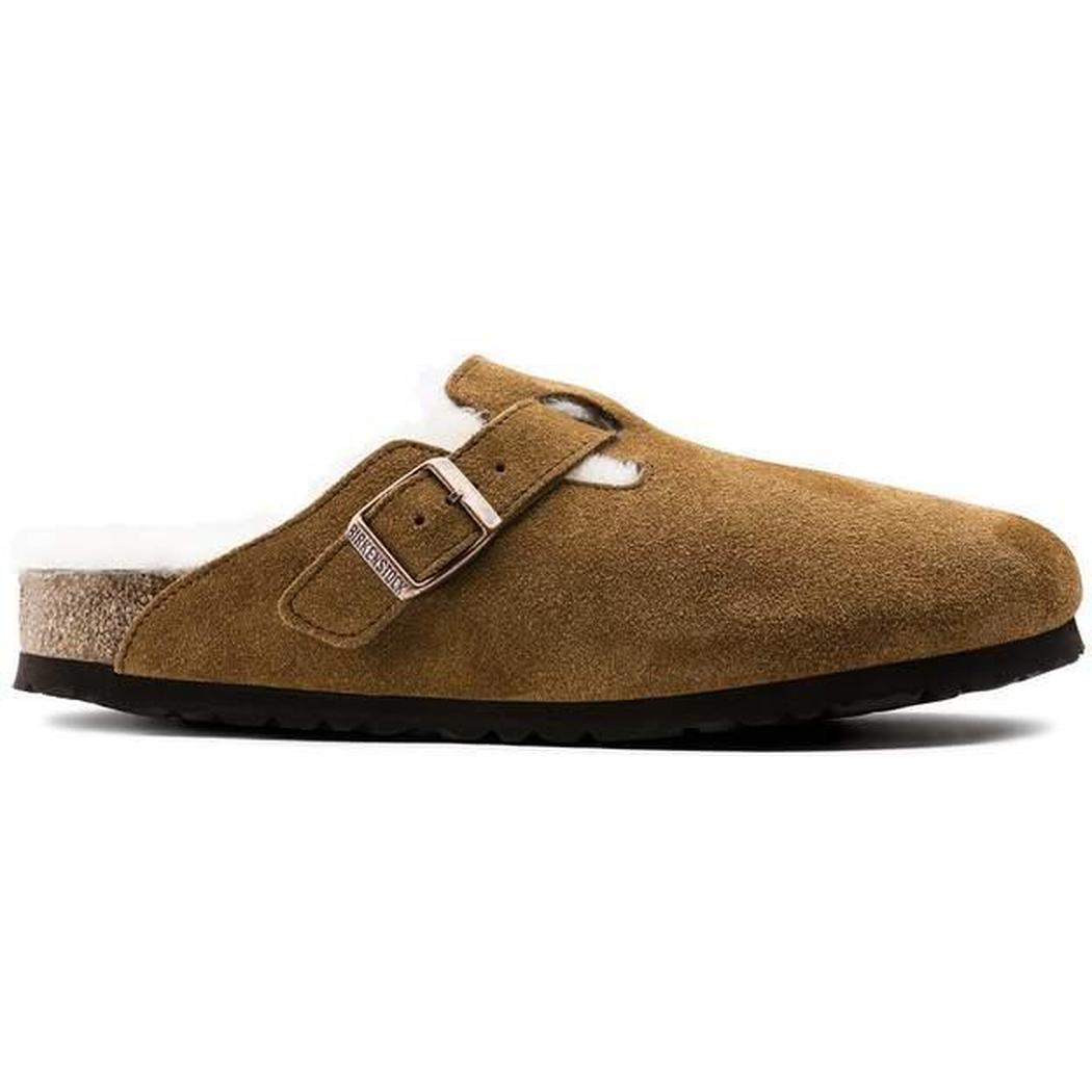 Birkenstock Boston Shearling Suede Leather-Women's - Footwear - Sandals-Appalachian Outfitters