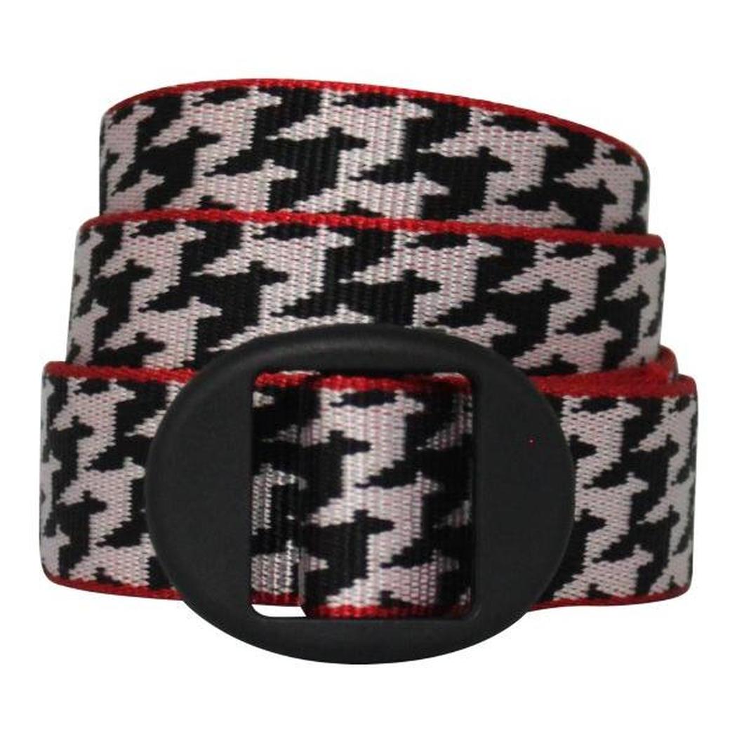 Ellipse Pattern Belt showing the black buckle and houndstooth pattern against a white background.