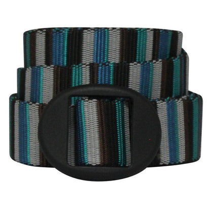 Ellipse Pattern Belt showing the black buckle and striped pattern against a white background.