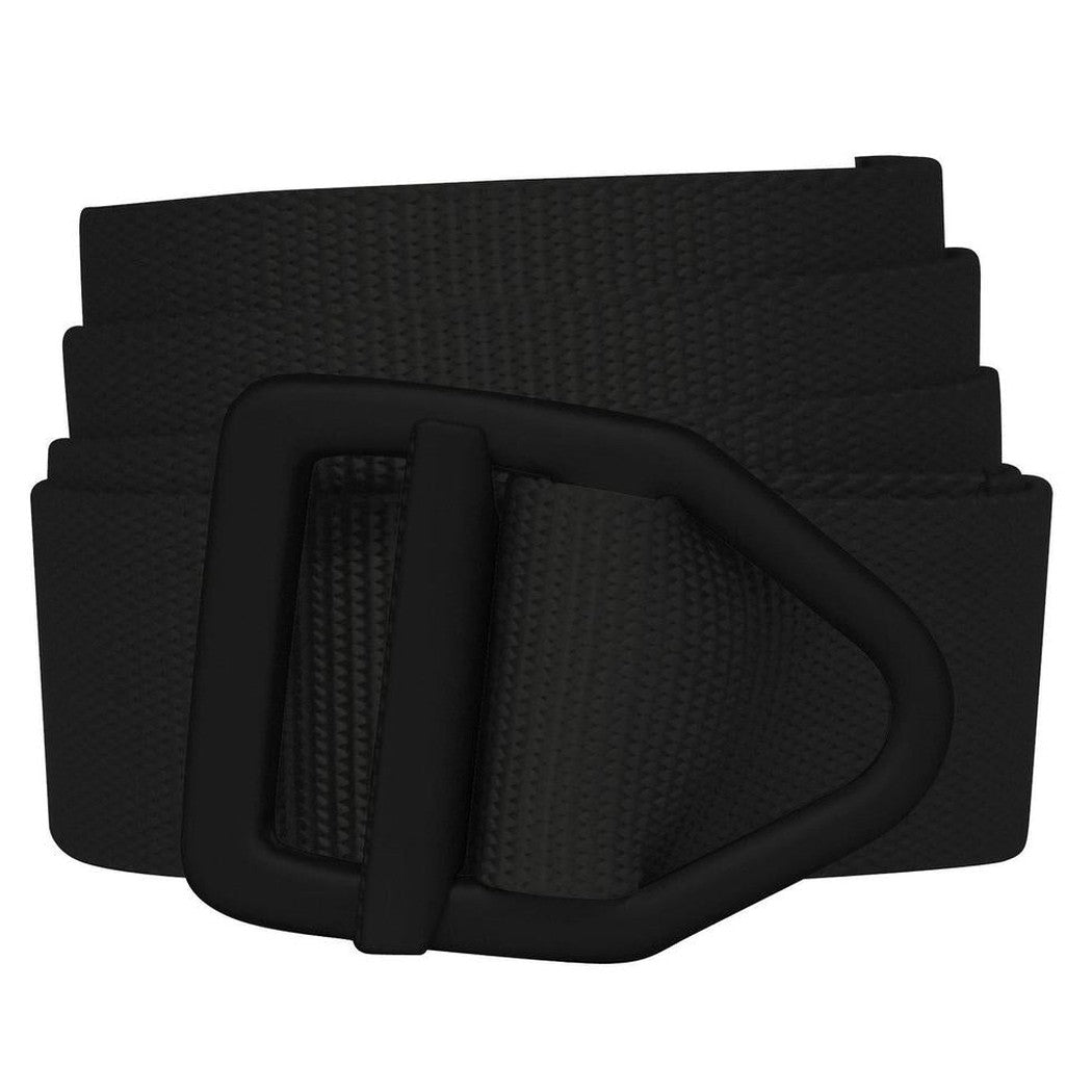 A black Bison Last Chance Light Duty Belt with Black Buckle shown from the front against a white background.