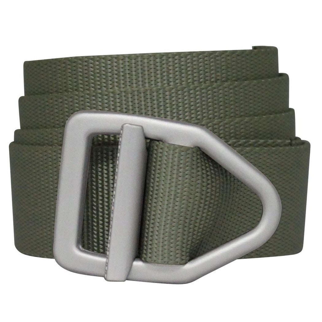 A black Bison Last Chance Light Duty Belt with Gunmetal Buckle shown from the front against a white background.