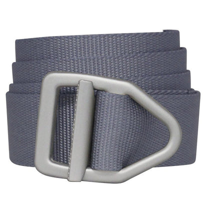 A charcoal Bison Last Chance Light Duty Belt with gunmetal buckle shown from the front against a white background.