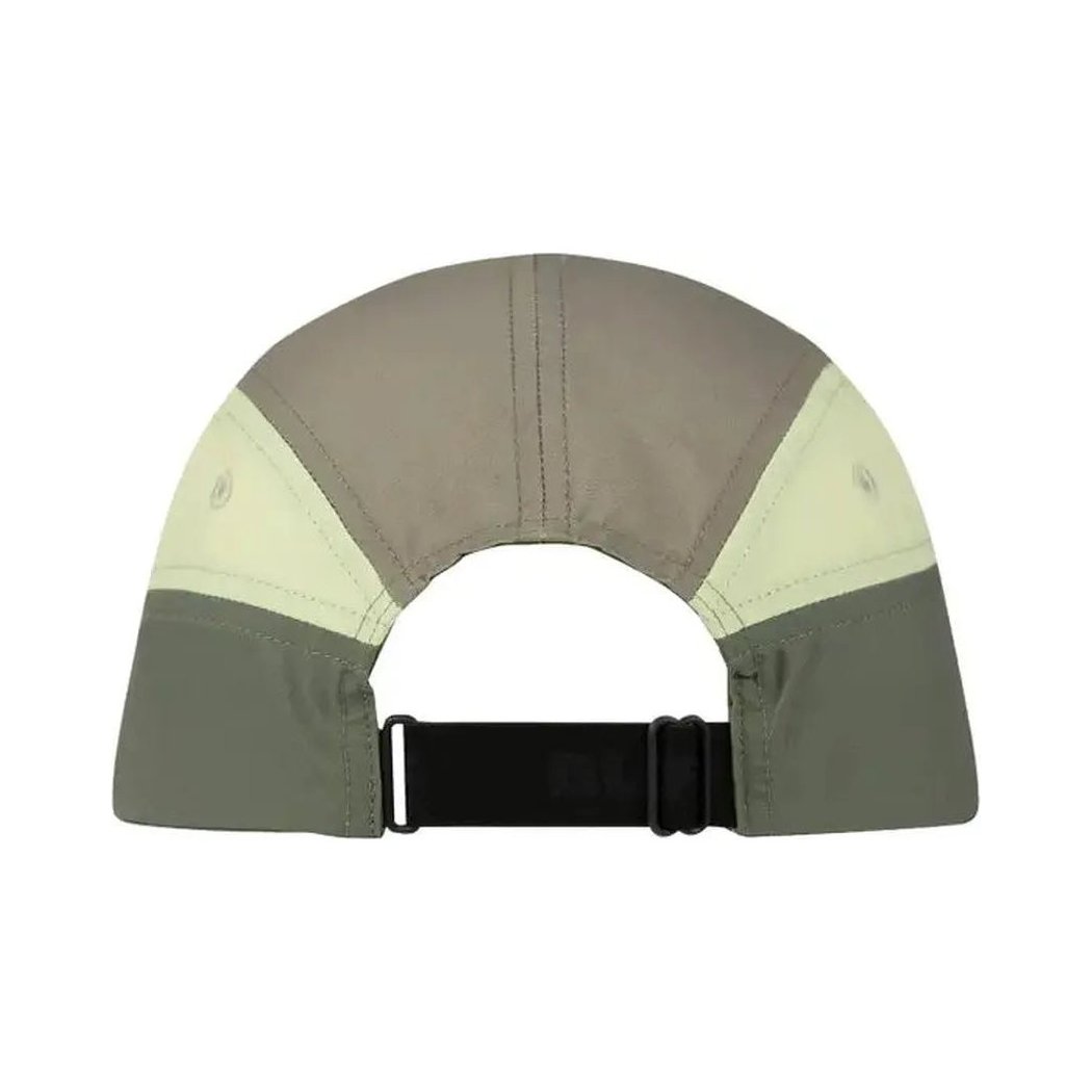 Back view of the Buff 5 Panel Go Cap - Domus in Steel Grey showing the adjustable strap against a white background.