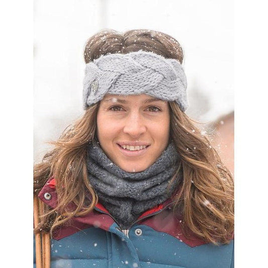 Buff Knit Headband + Caryn-Accessories - Bandanas-Graphite-Appalachian Outfitters