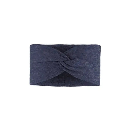 A front view of the Buff Merino Fleece Headband Vente Prive in Black against a white background.