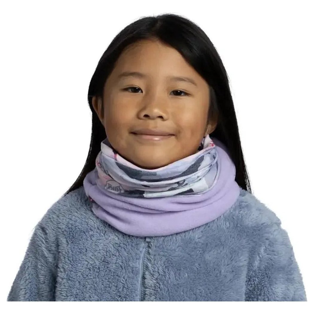 A front view of the Buff Polar Yoki - Mauve showing the model wearing it against a white background.