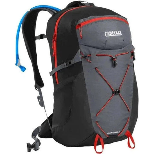 CamelBak Fourteener 26 3L-Camping - Backpacks - Hydration Packs-Graphite/Red Poppy-Appalachian Outfitters