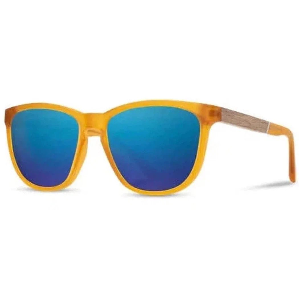 Camp Eyewear Arrowcrest-Accessories - Eyewear - Sunglasses-Matte Orange// Walnut-HD Plus Polarized Blue Flash-Appalachian Outfitters
