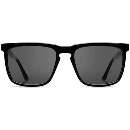 Black Camp Eyewear Ridge sunglasses with dark gray lenses, front view against a white background.