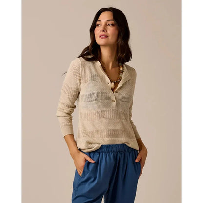 Carve Designs Women's Amara Pointelle Sweater-Women's - Clothing - Tops-Birch-M-Appalachian Outfitters