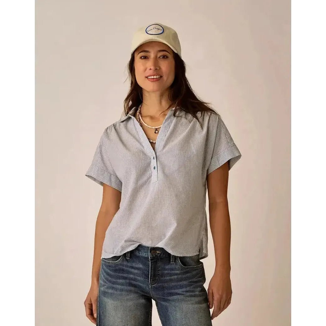 Carve Designs Women's Elliott Volle Top-Women's - Clothing - Tops-Captain Pinstripe-S-Appalachian Outfitters