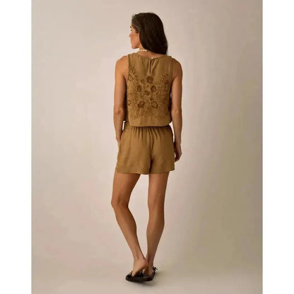 Carve Designs Women's Hellie Linen Short-Women's - Clothing - Bottoms-Appalachian Outfitters