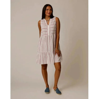 Carve Designs Women's Nellie Linen Dress-Women's - Clothing - Dresses-Kentucky Stripe-S-Appalachian Outfitters