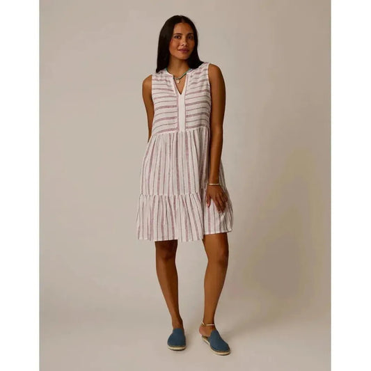 Carve Designs Women's Nellie Linen Dress-Women's - Clothing - Dresses-Kentucky Stripe-S-Appalachian Outfitters
