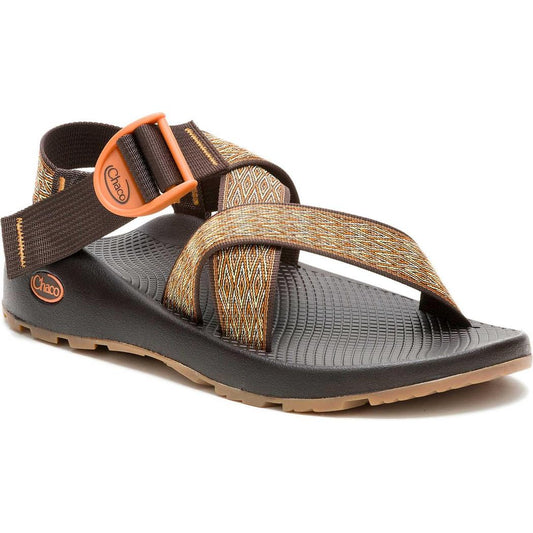 A side view of the Chaco Men's Mega Z/1 Wide-Strap Classic in Summit Coffee showing the adjustable buckle and textured outsole against a white background.