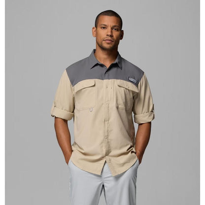 Columbia Sportswear Men's Shoaltech LS Shirt-Men's - Clothing - Tops-Ancient Fossil-M-Appalachian Outfitters