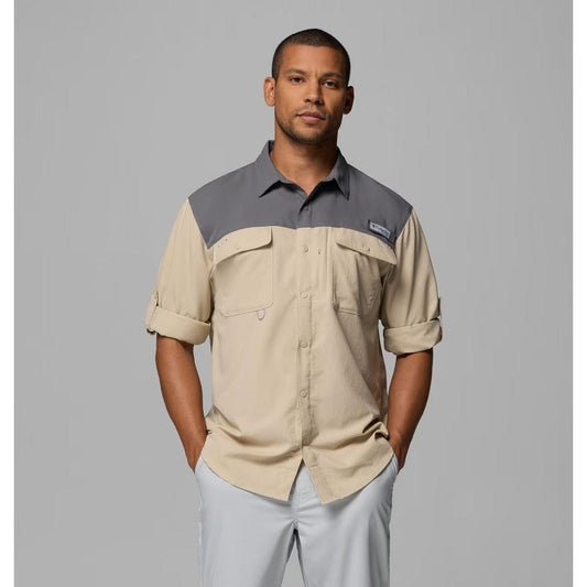Columbia Sportswear Men's Shoaltech LS Shirt-Men's - Clothing - Tops-Ancient Fossil-M-Appalachian Outfitters