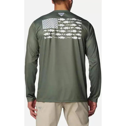 Columbia Sportswear Men's Terminal Tackle PFG Fish Flag Long Sleeve-Men's - Clothing - Tops-Cypress-M-Appalachian Outfitters