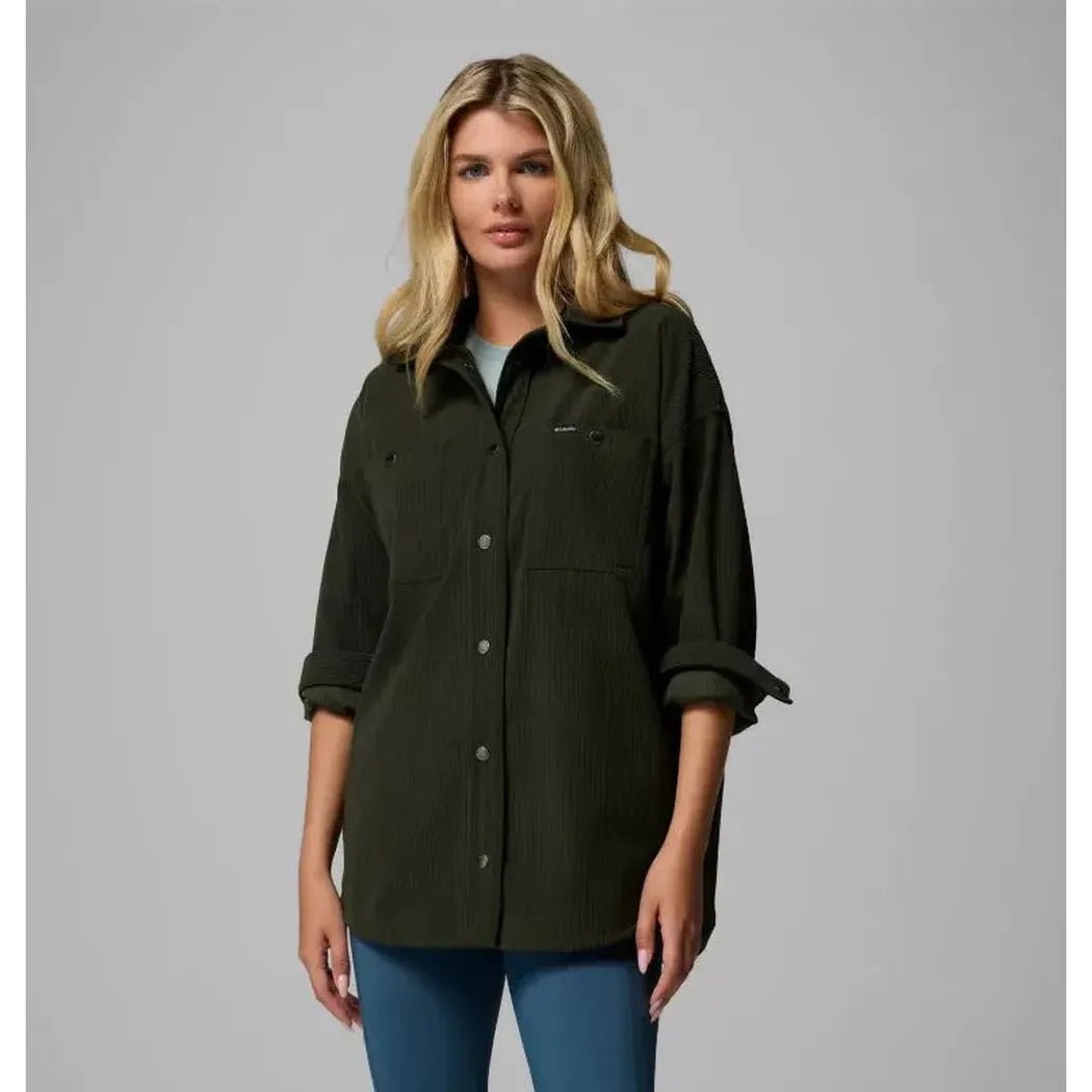 Columbia Sportswear Women's Blue Point Creek Corduroy Shirt Jacket-Women's - Clothing - Jackets & Vests-Greenscape-S-Appalachian Outfitters