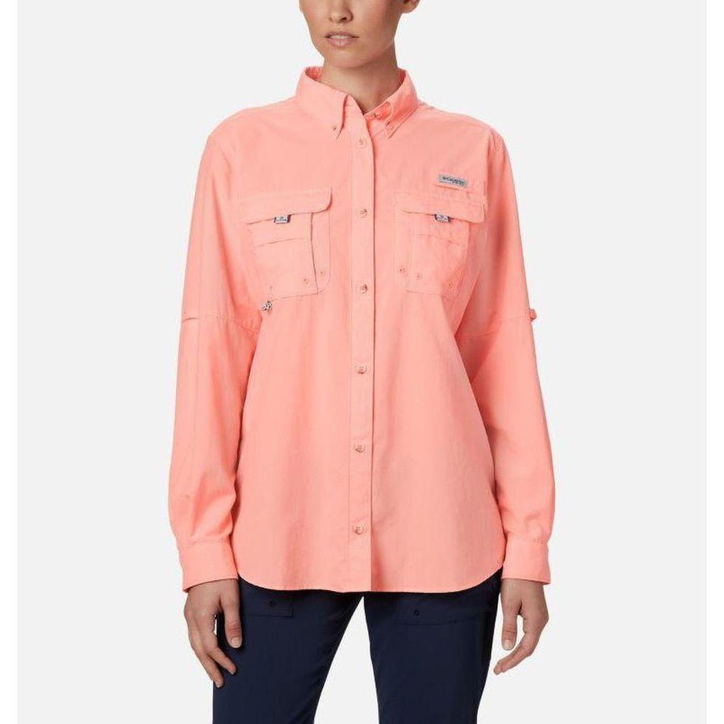 Columbia Sportswear Women's PFG Bahama Long Sleeve Shirt-Women's - Clothing - Tops-Tiki Pink-S-Appalachian Outfitters