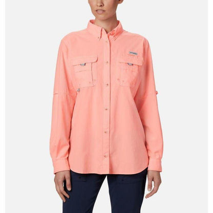 Columbia Sportswear Women's PFG Bahama Long Sleeve Shirt-Women's - Clothing - Tops-Tiki Pink-S-Appalachian Outfitters