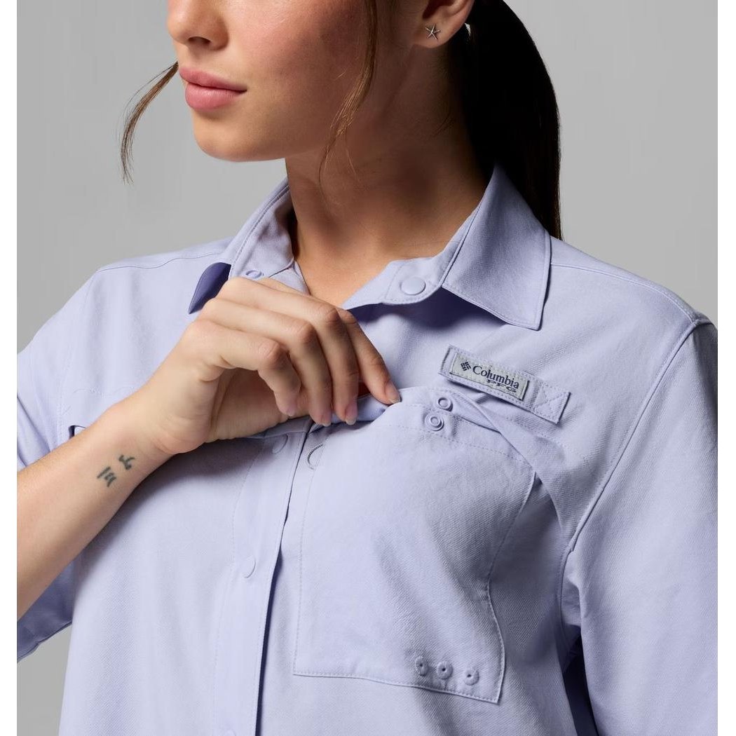 Columbia Sportswear Women's PFG Castback Woven Short Sleeve-Women's - Clothing - Tops-Appalachian Outfitters