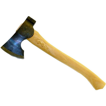 A side view of the Council Tool Co. Wood-Craft Camp Carver 1.7lbs axe with a 16" handle against a white background.