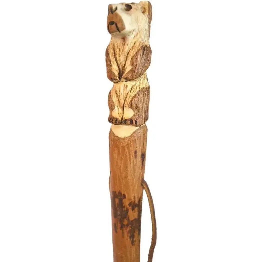 Creation Carvings Walking Stick with Bear Carving-Camping - Trekking Poles - Walking Sticks-Appalachian Outfitters