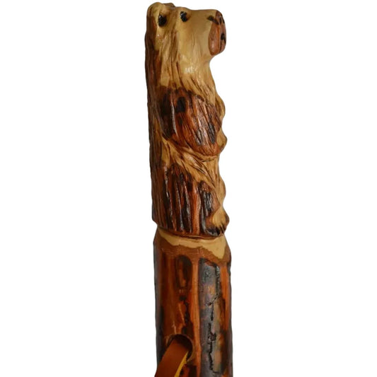 Creation Carvings Walking Stick with Bear Carving-Camping - Trekking Poles - Walking Sticks-Appalachian Outfitters