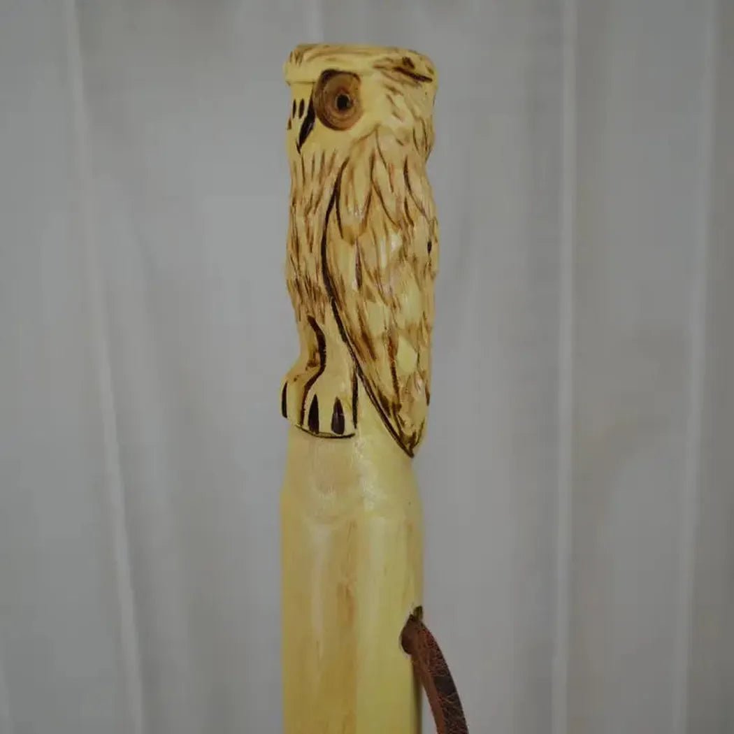 Creation Carvings Walking Stick with Owl Carving-Camping - Trekking Poles - Walking Sticks-Appalachian Outfitters