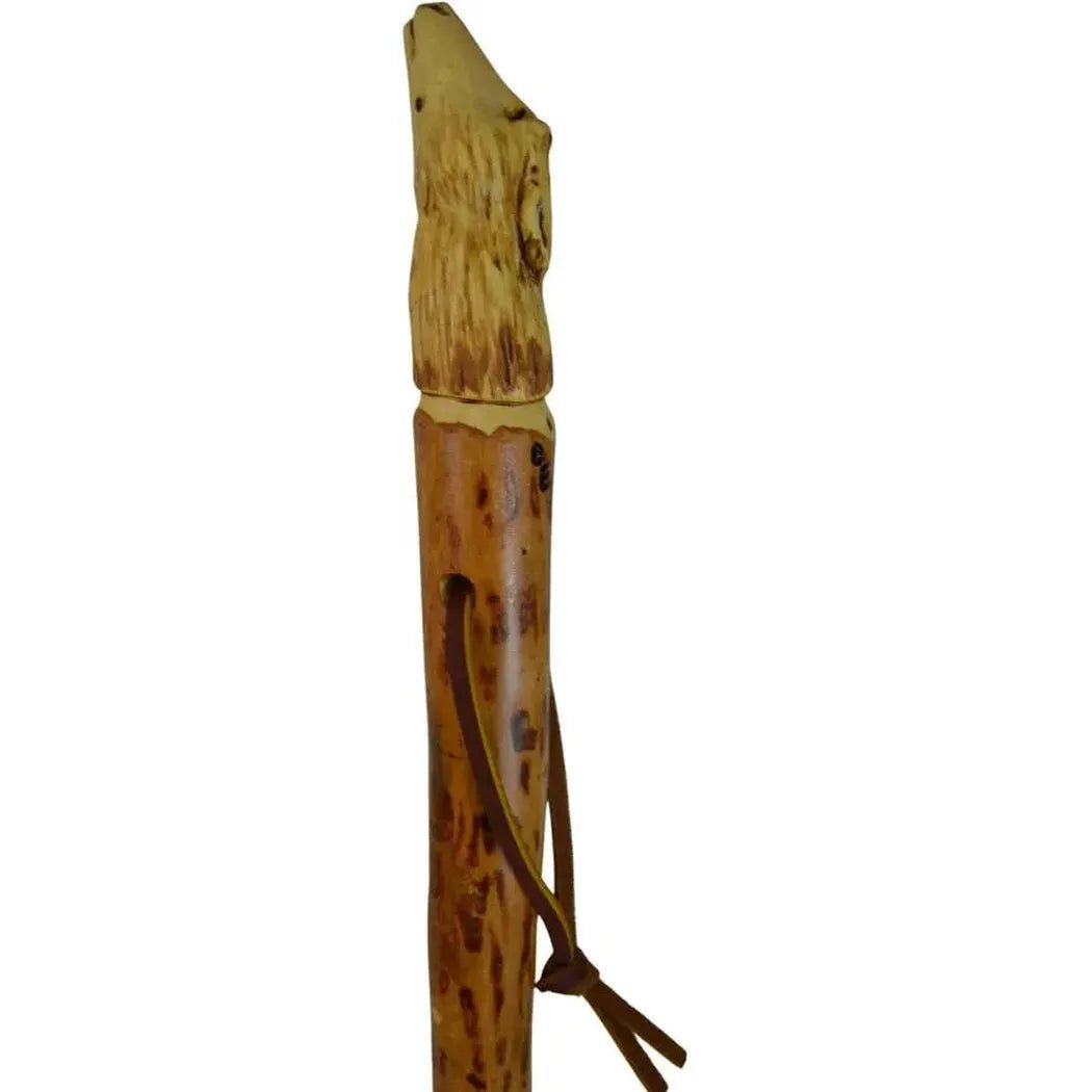Creation Carvings Walking Stick with Wolf Head Craving-Camping - Trekking Poles - Walking Sticks-Appalachian Outfitters
