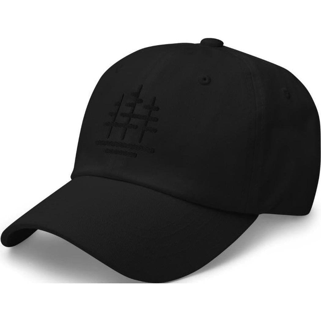 A black Cuyahoga Valley Clothing Company Classic Dad Hat is shown from a side angle against a white background.