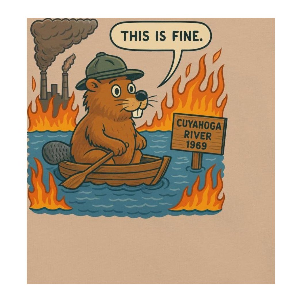 Cuyahoga Valley Clothing Company Cuyahoga River This Is Fine T-Shirt-Unisex - Clothing - Tops-Appalachian Outfitters