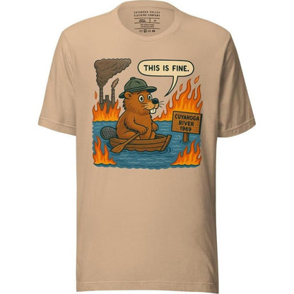 Cuyahoga Valley Clothing Company Cuyahoga River This Is Fine T-Shirt-Unisex - Clothing - Tops-Appalachian Outfitters