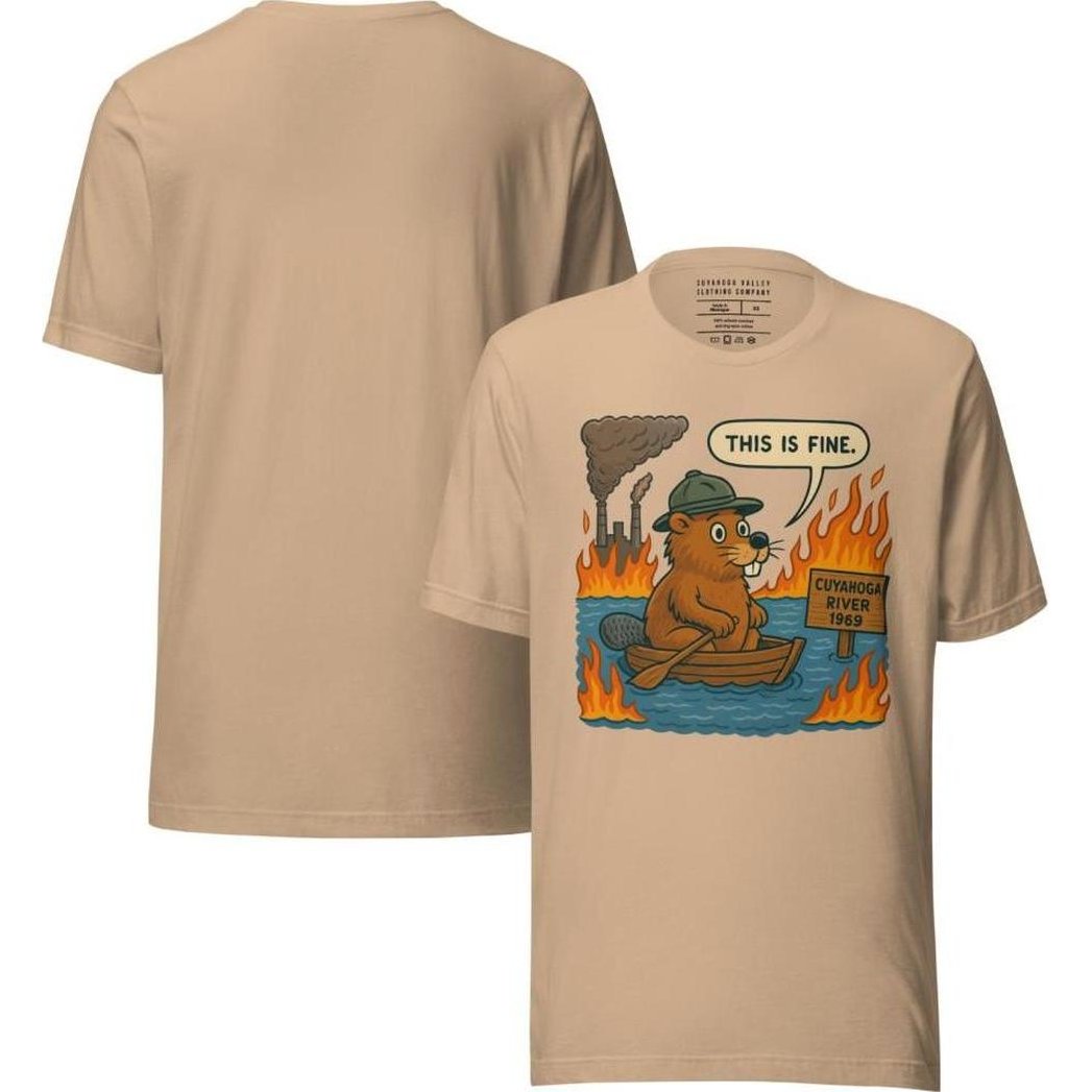Cuyahoga Valley Clothing Company Cuyahoga River This Is Fine T-Shirt-Unisex - Clothing - Tops-Appalachian Outfitters