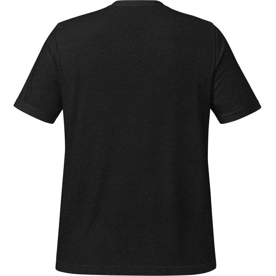 Back view of the Cuyahoga Valley Clothing Company CVNP Brandywine Falls T - Shirt in Black Heather against a white background.