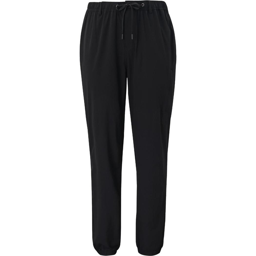 Black Cuyahoga Valley Clothing Company Men's Ripstop Jogger 2.0 joggers with drawstring waist, straight leg, and cuffed ankles, photographed front view against white background.