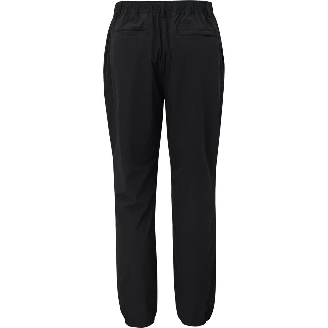 Back view of the Cuyahoga Valley Clothing Company Men's Ripstop Jogger 2.0 in Black, showing the elastic waistband and straight leg fit against a white background.