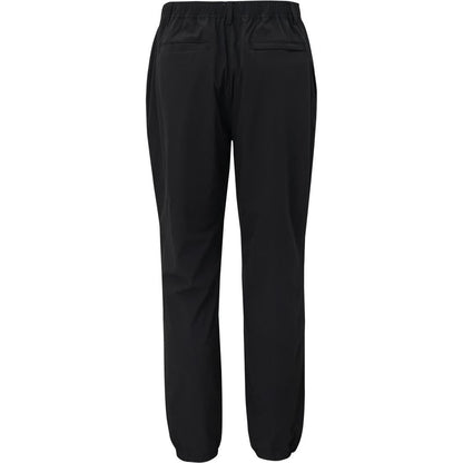 Back view of the Cuyahoga Valley Clothing Company Men's Ripstop Jogger 2.0 in Black, showing the elastic waistband and straight leg fit against a white background.