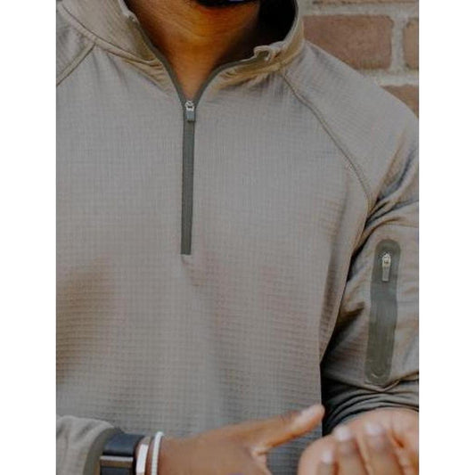Cuyahoga Valley Clothing Company Men's Waffle Quarter Zip-Men's - Clothing - Tops-Appalachian Outfitters
