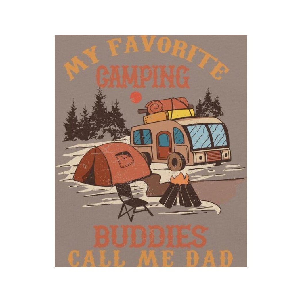 Cuyahoga Valley Clothing Company My Favorite Camping Buddies Call Me Dad T-Shirt-Unisex - Clothing - Tops-Appalachian Outfitters