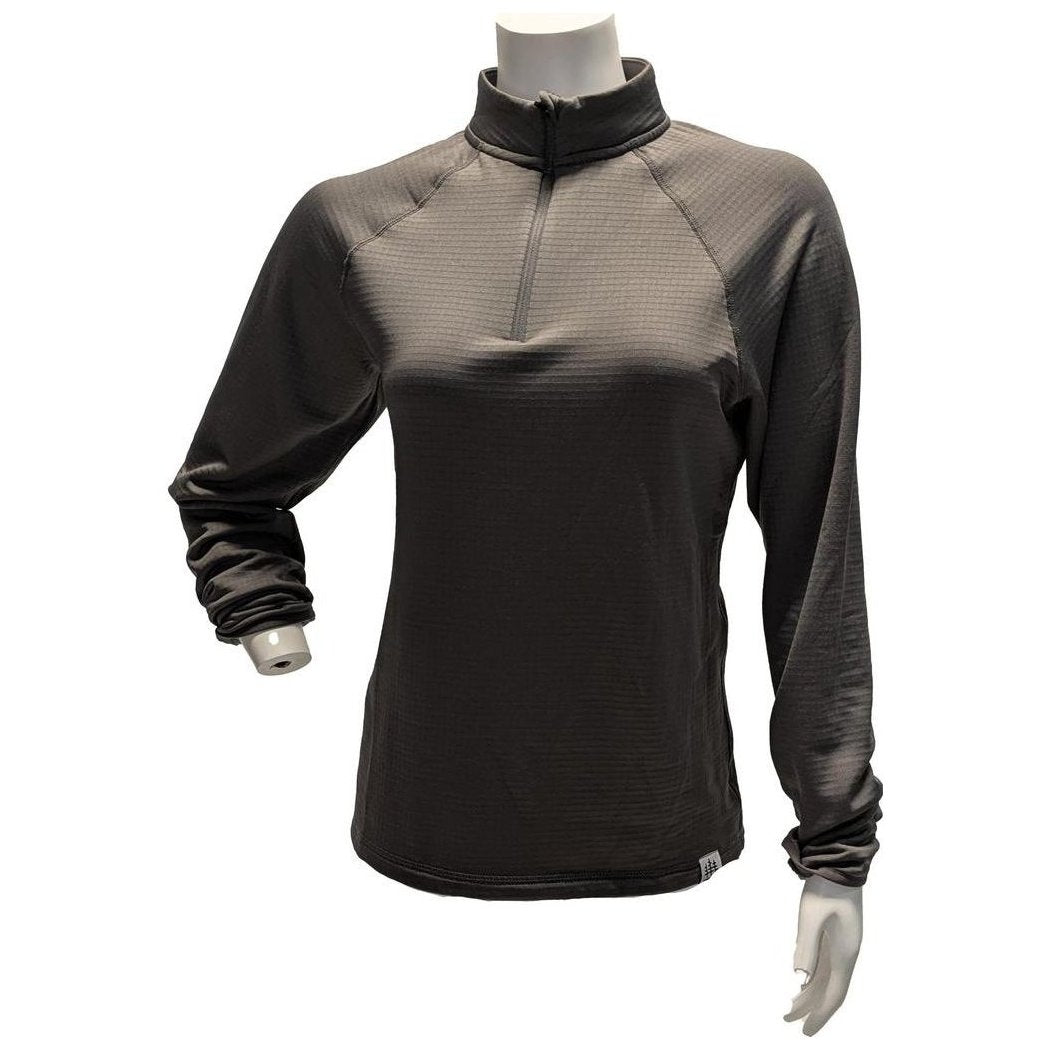 Cuyahoga Valley Clothing Company Women's Waffle Quarter Zip-Women's - Clothing - Tops-Volcanic Glass-S-Appalachian Outfitters