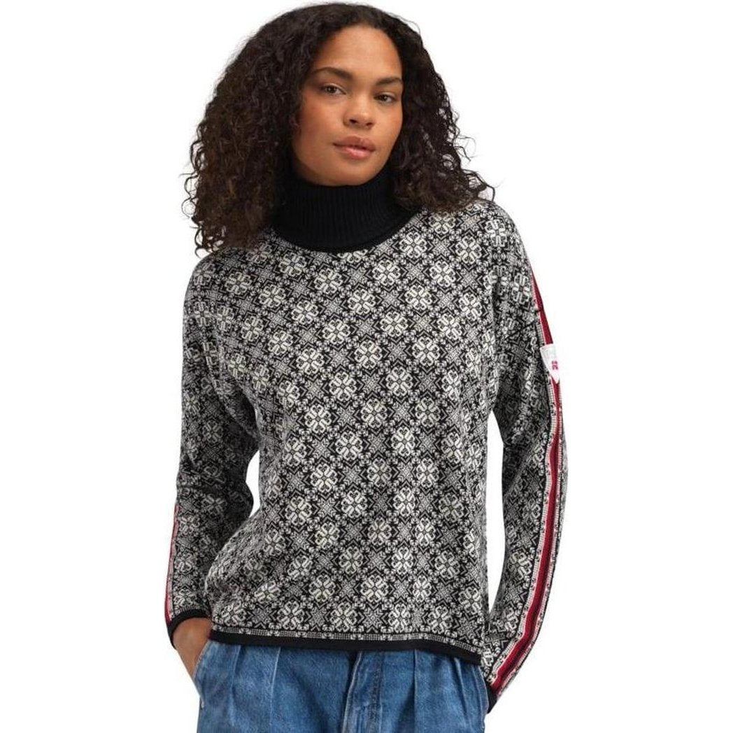 Dale Of Norway Women's Firda Sweater-Women's - Clothing - Tops-Black Offwhite-S-Appalachian Outfitters