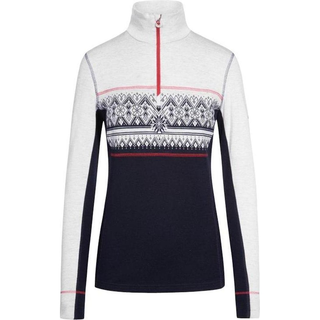 Dale Of Norway Women's Moritz Basic Sweater-Women's - Clothing - Tops-Navy White Raspberry-S-Appalachian Outfitters